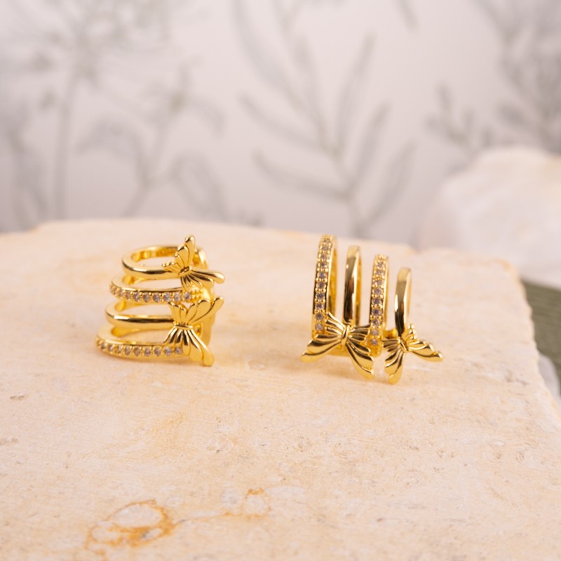 Earcuff gold mariposa No 931 - Image 3