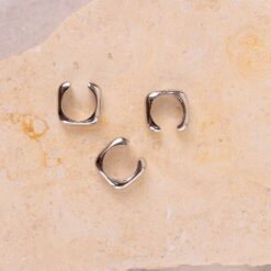 Earcuff cuadrado Silver No 969