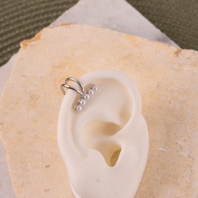 Earcuff perlas silver No 981 - Image 3