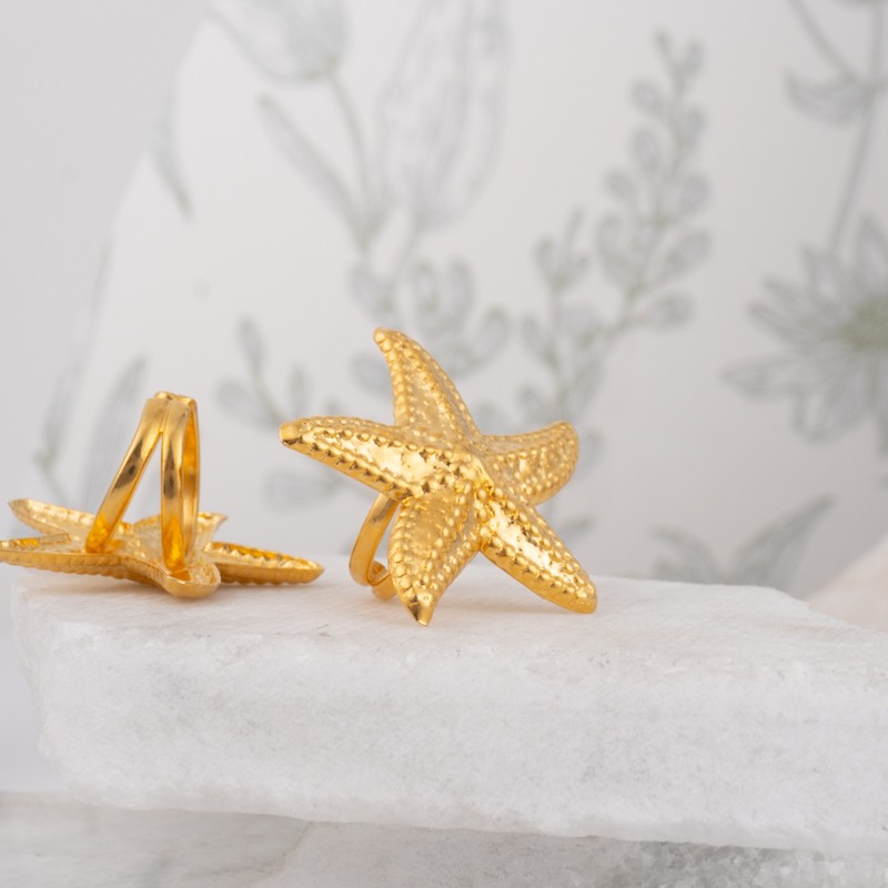 Anillo estrella de mar Gold No 993