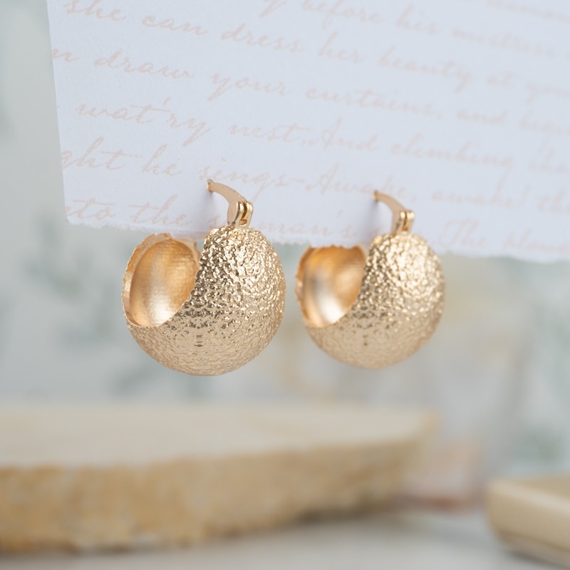Aretes canasto mate Gold No 928