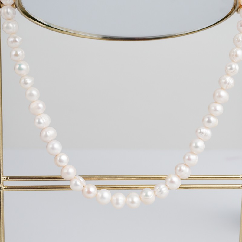 Collar Perla Natural de río No 1041