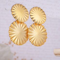Aretes grandes doble abanico No 105