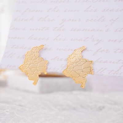 Aretes Mapa Colombia Pequeño No 999
