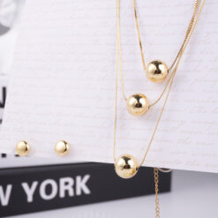 Juego de aretes y Collar Dúo armonía 1145