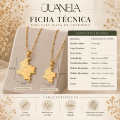 Collar Mapa Colombia pequeño REF 987 - Image 5